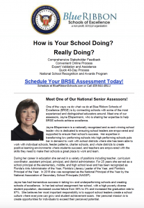 Blue Ribbons Schools of Excellence - September Newsletter